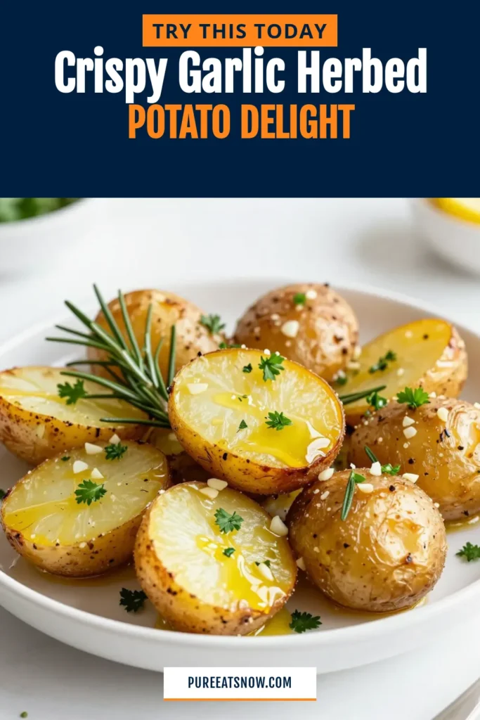 Discover the irresistible flavor of rosemary garlic roasted potatoes with this easy garlic potato side dish recipe! Perfectly crispy and infused with fresh rosemary and garlic, these roasted baby potatoes are a delightful companion for any meal. Elevate your dining experience with this lemon garlic potatoes recipe that&rsquo;s simple to make and sure to impress. Try it today and save for later! #RoastedPotatoes #EasySideDish #PotatoRecipes #GarlicLovers