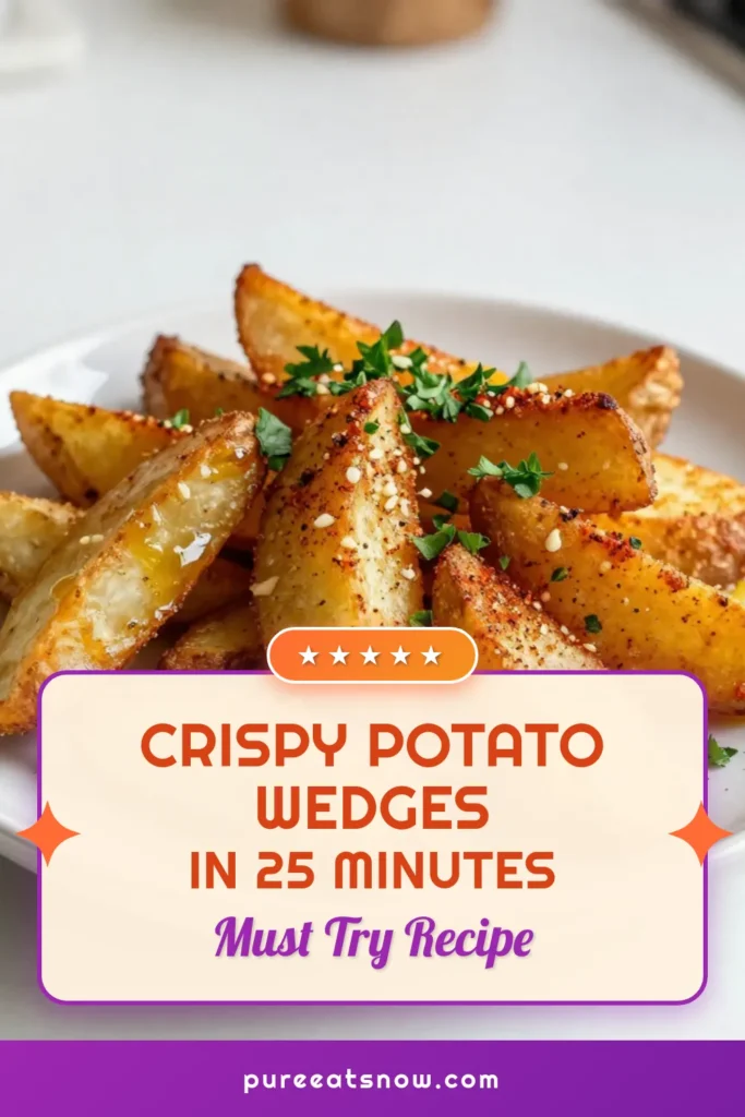 Discover how to make crispy air fryer potato wedges that are both delicious and healthy! This easy potato wedges recipe is perfect for those seeking tasty air fryer potato recipes. These homemade potato wedges are seasoned to perfection and ready in just 25 minutes. Enjoy them as a flavorful side dish that everyone will love. Save this recipe for your next meal! #AirFryerRecipes #HealthySides #PotatoWedges #CrispyWedges