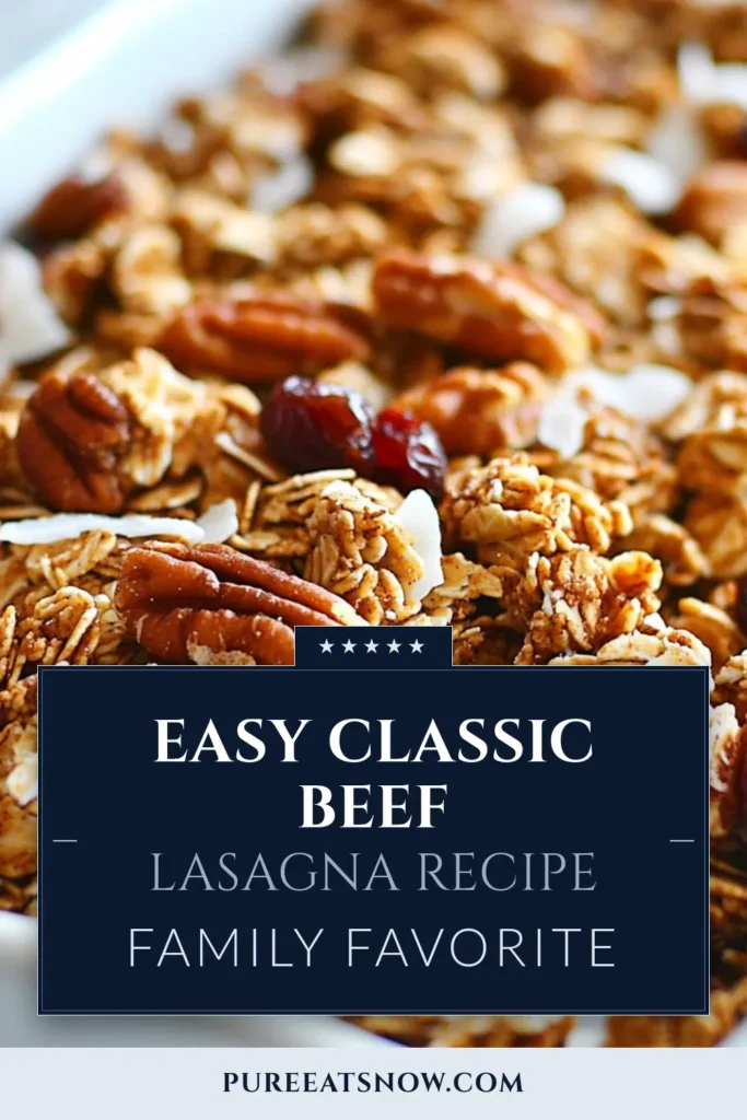 Discover the perfect Maple granola recipe with a delightful twist of cinnamon crunch! This homemade granola with nuts is a delicious and healthy granola snack that's packed with flavor. Enjoy the goodness of coconut in this easy coconut granola recipe. Ideal for breakfast or as a crunchy topping, this wholesome snack will keep you energized. Save this recipe for your next healthy meal prep! #GranolaRecipe #HealthySnacks #MealPrep #HomemadeGranola