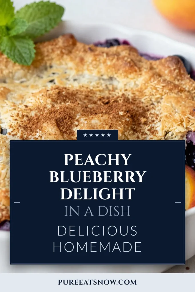 Savor the taste of summer with this easy blueberry peach cobbler recipe! This homemade peach and blueberry dessert is a delightful blend of fresh flavors, perfect for gatherings. Bake it to golden perfection and enjoy warm cobbler with ice cream for an irresistible treat. Ideal for summer fruit desserts, this recipe is quick to prepare and sure to impress. Try it out today and elevate your dessert game! #BlueberryPeachCobbler #SummerDesserts #FruitCobbler #EasyRecipes