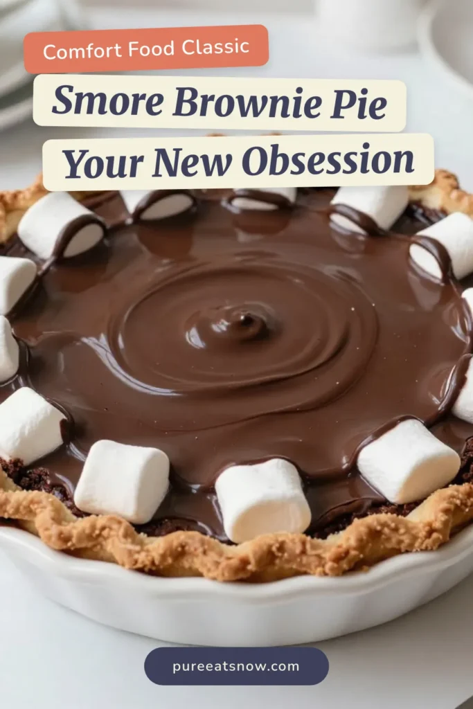 Indulge in this irresistible S'mores Brownie Pie, a delightful twist on traditional campfire treats! This easy brownie pie features rich chocolate brownie layers, gooey marshmallows, and crunchy graham cracker crumbs, making it the ultimate campfire s'mores dessert. Perfect for gatherings, this chocolate brownie pie recipe is a crowd-pleaser! Try it today and enjoy a slice of bliss. Save this yummy treat! #SmoreBrowniePie #ChocolateDessert #EasyBrowniePie #GooeyBrownieRecipe
