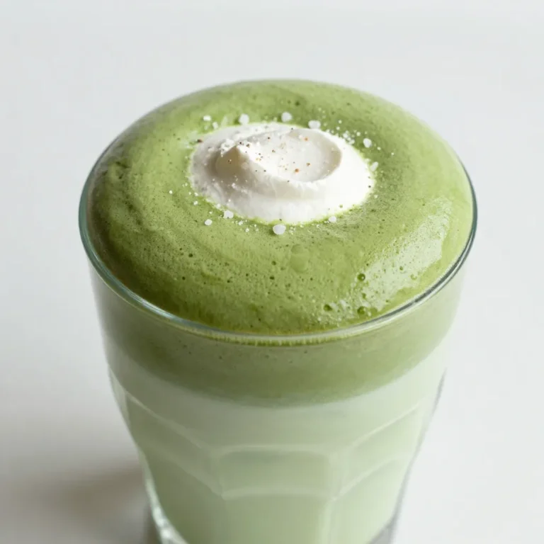 To make whipped matcha Dalgona, you need a few key items. These ingredients create a rich and creamy drink. Here’s what you will need: - 2 tablespoons matcha powder - 2 tablespoons hot water - 2 tablespoons granulated sugar - 1 cup milk (dairy or plant-based) - Ice cubes (optional) - A pinch of sea salt - Whipped cream (for garnish, optional) Each item plays a big role in the flavor and texture. The matcha powder gives the drink its vibrant green color and unique taste. Sugar adds sweetness, while sea salt enhances the overall flavor. You can customize your whipped matcha Dalgona in many ways. Here are some fun ideas: - Add whipped cream on top for extra creaminess. - Sprinkle cocoa powder or cinnamon for a warm flavor. - Use flavored syrups like vanilla or caramel for added sweetness. - Try different milk types, such as almond, oat, or coconut for a twist. These options let you create a drink that suits your taste. To make this drink, you will need some basic kitchen tools. Here’s what I recommend: - A medium bowl for mixing - A hand mixer or whisk for whipping - A serving glass to present your drink - A measuring spoon for precise ingredients Having the right tools makes the process easier and more fun! {{ingredient_image_1}} To start, gather your ingredients. You will need: - 2 tablespoons matcha powder - 2 tablespoons hot water - 2 tablespoons granulated sugar - 1 cup milk (dairy or plant-based) - Ice cubes (optional) - A pinch of sea salt - Whipped cream (for garnish, optional) In a medium bowl, mix the matcha powder with hot water and sugar. Stir until combined. The heat from the water helps dissolve the matcha and sugar well. Now, grab a hand mixer or a whisk. If you use a mixer, whip the mixture for 3-5 minutes. If you whisk by hand, it may take 8-10 minutes. You want it to be thick and frothy, similar to whipped cream. During this process, add a pinch of sea salt. This step boosts the flavor of your whipped matcha. Keep whipping until you see soft peaks forming. Take a serving glass and pour in the milk. Fill it halfway. If you like it cold, add ice cubes. Next, spoon the whipped matcha over the milk. This creates a lovely layered look. You can mix it gently before drinking or enjoy the layers. For an extra treat, top with whipped cream. It adds a nice touch and taste. To get that dreamy whipped texture, use a hand mixer. It’s fast and easy! Start by mixing matcha powder, hot water, and sugar. Whip it for about 3-5 minutes. The mix should grow thick and fluffy. If using a whisk, be patient. It will take around 8-10 minutes. Adding a pinch of sea salt while whipping helps bring out the matcha’s best flavors. One big mistake is using cold water. Always use hot water to dissolve the matcha well. Another error is not whisking enough. You want to whip until it looks like whipped cream. Don’t skip the sugar; it balances the matcha’s bitterness. Lastly, don’t rush pouring the whipped mix over the milk. Take your time for that stunning layered look. Choose high-quality matcha for the best taste. Look for bright green powder; this shows freshness. Ceremonial grade matcha works great for drinks. It has a smooth taste and rich color. Avoid culinary grade matcha; it’s more bitter and not as vibrant. Store your matcha in a cool, dark place. This keeps it fresh and tasty for longer. Pro Tips Quality Matcha Matters: Use high-quality ceremonial grade matcha for the best flavor and vibrant color in your whipped Dalgona. Whipping Technique: If you don’t have a hand mixer, a bamboo whisk (chasen) is excellent for achieving a frothy consistency. Milk Choices: Experiment with different types of milk, like oat or almond milk, to find your favorite pairing with matcha. Serving Suggestions: For a fun twist, add flavored syrups or spices like vanilla or cinnamon to your milk before adding the whipped matcha. {{image_2}} You can change the sweeteners in your whipped matcha. Try honey or maple syrup instead of sugar. These options add a nice flavor twist. You can also use coconut sugar for a darker, richer taste. For milk, you can use almond, oat, or soy milk. Each type gives a unique taste to the drink. Want to boost the flavor? Try adding a splash of vanilla extract. It gives a warm, sweet note. You can also mix in some cocoa powder for a chocolate twist. If you like a spicy kick, add a dash of cinnamon or ginger. Each of these adds a fun layer to your Dalgona. Seasonal flavors can make this drink special. In fall, add pumpkin spice for a cozy vibe. Just mix a teaspoon of pumpkin spice into the whipped matcha. For winter, stir in some peppermint extract for a fresh taste. Chocolate lovers can mix in cocoa powder year-round. These adaptations make your whipped matcha a treat for any season! If you have whipped matcha left over, store it in an airtight container. Keep it in the fridge for up to three days. Cover it well to prevent it from drying out. When you want to enjoy it again, just give it a gentle stir. Whipped matcha does not need reheating. It is best enjoyed cold or at room temperature. If you want it warmer, let it sit out for a few minutes. Then, mix it back up for a smooth texture. Matcha powder stays fresh for about six months if stored in a cool, dark place. Granulated sugar and sea salt last much longer. Milk, whether dairy or plant-based, lasts about a week after opening. Always check for any off smells or changes before using. You can use instant matcha, but it may not whip as well. Instant matcha blends quickly in water. The texture may be less creamy. If you try it, use the same amount as regular matcha. To make whipped matcha dairy-free, simply use plant-based milk. Almond, oat, or soy milk work great. Each type gives a unique taste. Just follow the same steps as the recipe. Enjoy your creamy treat without dairy! The best matcha for Dalgona is high-quality, culinary grade. Look for bright green color and a fine texture. This ensures a smooth whip and rich flavor. Brands like matcha Konomi or Encha are good choices. Quality matcha makes all the difference! Whipped Matcha Dalgona offers a delightful mix of flavors and textures. We explored the key ingredients, preparation steps, and handy tips to make your drink just right. Remember to choose high-quality matcha and experiment with tasty variations. Store any leftovers properly to keep them fresh. Enjoy crafting your perfect cup. With these steps, anyone can master this trendy drink easily. Dive into the world of whipped matcha and savor every sip!