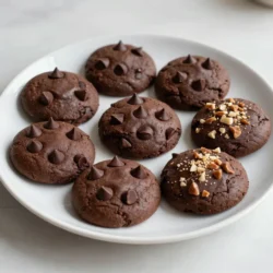 To make these delightful chocolate fudge brownie cookies, you need some simple ingredients. Here&rsquo;s what you will need: - 1 cup unsalted butter, melted - 1 &frac12; cups granulated sugar - 2 large eggs - 2 teaspoons vanilla extract - 1 cup all-purpose flour - &frac12; cup unsweetened cocoa powder - &frac12; teaspoon baking powder - &frac12; teaspoon salt - 1 cup semi-sweet chocolate chips - &frac12; cup chopped nuts (optional) These ingredients come together to create rich and fudgy cookies. The melted butter gives these cookies their nice texture. Granulated sugar adds sweetness, while eggs help bind everything. Vanilla extract brings in a lovely flavor. The all-purpose flour and cocoa powder are key to that brownie-like taste. Baking powder helps the cookies rise just a bit, while salt enhances the chocolate flavor. Lastly, the semi-sweet chocolate chips add bursts of chocolate goodness. If you like nuts, add some for a nice crunch! Using these ingredients, you can enjoy cookies that are easy to make and truly delicious. {{ingredient_image_1}} 1. Preheat your oven to 350&deg;F (175&deg;C). Line a baking sheet with parchment paper. 2. In a mixing bowl, combine 1 cup of melted butter and 1 &frac12; cups of granulated sugar. Stir until smooth. 3. Add 2 large eggs, one at a time. Mix well after each egg. Stir in 2 teaspoons of vanilla extract. 4. In another bowl, whisk together 1 cup of all-purpose flour, &frac12; cup of cocoa powder, &frac12; teaspoon of baking powder, and &frac12; teaspoon of salt. 5. Gradually add the dry mixture to the wet mixture. Stir until just combined. 6. Fold in 1 cup of semi-sweet chocolate chips and &frac12; cup of chopped nuts, if you choose to use them. 7. Use a cookie scoop or a tablespoon to drop dough onto the prepared baking sheet. Space them about 2 inches apart. 8. Bake the cookies for 10-12 minutes. The edges should be set, and the centers should look slightly soft. 9. Let the cookies cool on the baking sheet for about 5 minutes. 10. Transfer the cookies to a wire rack to cool completely. Achieving the right texture To make your cookies soft and chewy, use melted butter. It helps create a rich texture. Mixing the dough just until combined is key. If you mix too much, your cookies may turn tough. Aim for a thick dough with plenty of chocolate chips. Keeping cookies chewy vs. crispy For chewy cookies, bake them a minute or two less than the time stated. The centers should look soft but not raw. If you prefer crispy cookies, let them bake longer until the edges are firm. The baking time will affect how each cookie turns out. Oven temperature accuracy Always preheat your oven to 350&deg;F (175&deg;C). An accurate oven helps cookies bake evenly. If you have an oven thermometer, use it to check your oven&rsquo;s real temperature. This small tool can make a big difference in your baking. Best practices for cookie spacing When you drop dough on the baking sheet, keep space between cookies. Aim for about 2 inches apart. This space allows the cookies to spread without touching. If they touch, they may bake into one giant cookie! Alternatives for butter and sugar If you need a butter substitute, try coconut oil or applesauce. Both add moisture without losing flavor. For sugar, use brown sugar for a deeper taste. You can also try maple syrup for a unique twist. Dairy-free options To make these cookies dairy-free, swap the butter for vegan butter or coconut oil. Use dairy-free chocolate chips for the perfect finish. These swaps will still give you delicious cookies that everyone can enjoy. Pro Tips Chill the Dough: If you find your dough too soft, refrigerate it for 30 minutes before baking. This helps the cookies hold their shape better. Use Quality Chocolate: The flavor of your cookies will improve significantly if you use high-quality chocolate chips. Consider using dark chocolate for a richer taste. Don&rsquo;t Overbake: For fudgier cookies, take them out of the oven when the edges are set but the centers are still soft. They will continue to firm up while cooling. Experiment with Mix-ins: Feel free to customize your cookies by adding different mix-ins like dried fruits, coconut flakes, or even a sprinkle of sea salt on top before baking. {{image_2}} You can change the flavor of these cookies easily. Try using dark chocolate instead of semi-sweet. This will give a rich taste. You can also mix milk chocolate chips for a sweeter bite. Adding spices can enhance your cookies too. A pinch of cinnamon or a dash of chili powder gives warmth. You can use peppermint extract for a fresh twist. This will make every bite special! If you need gluten-free cookies, swap the all-purpose flour. Use a gluten-free mix instead. It works well and keeps the cookies chewy. For a vegan twist, replace the eggs with flaxseed meal. Use 1 tablespoon of flaxseed mixed with 2.5 tablespoons of water for each egg. You can also use coconut oil instead of butter. This way, everyone can enjoy these tasty treats! Mix-ins make cookies fun and unique. You can add chopped nuts like walnuts or pecans for crunch. If you prefer fruit, try dried cherries or cranberries. They add sweetness and chewiness. Swirling in caramel or peanut butter gives a creamy texture. Just add a spoonful on top before baking. This will create a lovely surprise in every cookie! To keep your chocolate fudge brownie cookies fresh, use an airtight container. Glass or plastic containers work well. If you have a lot of cookies, layer them with parchment paper. This keeps them from sticking together. You can store cookies at room temperature for up to a week. If you want them to last longer, refrigeration is an option. However, cold can change the texture. The cookies may become a bit dry in the fridge. You can freeze cookie dough for later use. To do this, scoop the dough onto a baking sheet lined with parchment paper. Freeze until solid, then transfer the dough balls into a freezer bag. Make sure to squeeze out all the air before sealing. When you&rsquo;re ready to bake, take out the dough and thaw it in the fridge overnight. You can also bake straight from the freezer. Just add a minute or two to the baking time. These cookies last about a week at room temperature. If stored in the fridge, they can last up to two weeks. You can freeze them for up to three months if you want to keep them longer. Watch for signs of spoilage. If you see mold or a strange smell, it&rsquo;s best to toss them. Fresh cookies should smell sweet and chocolatey. You can tell when your chocolate cookies are done by checking the edges. They should look set and firm, but the centers will appear soft. A good rule is to bake for 10-12 minutes. When you remove them from the oven, let them cool for 5 minutes on the baking sheet. They will continue to firm up as they cool. Yes, you can use different types of chocolate chips! Feel free to mix semi-sweet, dark, or even white chocolate chips. Each type changes the flavor a bit. Experimenting with chocolate can make your cookies even more fun! Absolutely! These cookies are great for gifting. They look nice and taste amazing. You can package them in a cute box or a jar. Add a ribbon for a nice touch. Your friends and family will love them! Yes, you can make these cookies without nuts. Just skip the chopped nuts in the recipe. The cookies will still be rich and fudgy. If you want some crunch, try adding crushed cookies or a sprinkle of sea salt on top. To make your cookies more fudgy, try these tips: - Use more chocolate chips. - Add an extra egg yolk. - Bake for a shorter time. These changes will give your cookies a rich, gooey texture. Enjoy your fudgy treats! Making these chocolate cookies is simple and fun. We covered key ingredients, clear steps, and helpful tips. You learned how to tweak recipes and store cookies for freshness. With these tools, you can bake perfect cookies every time. Remember, baking is all about practice and enjoying the process. So, grab your ingredients and start baking today! Your homemade treats will surely impress family and friends.