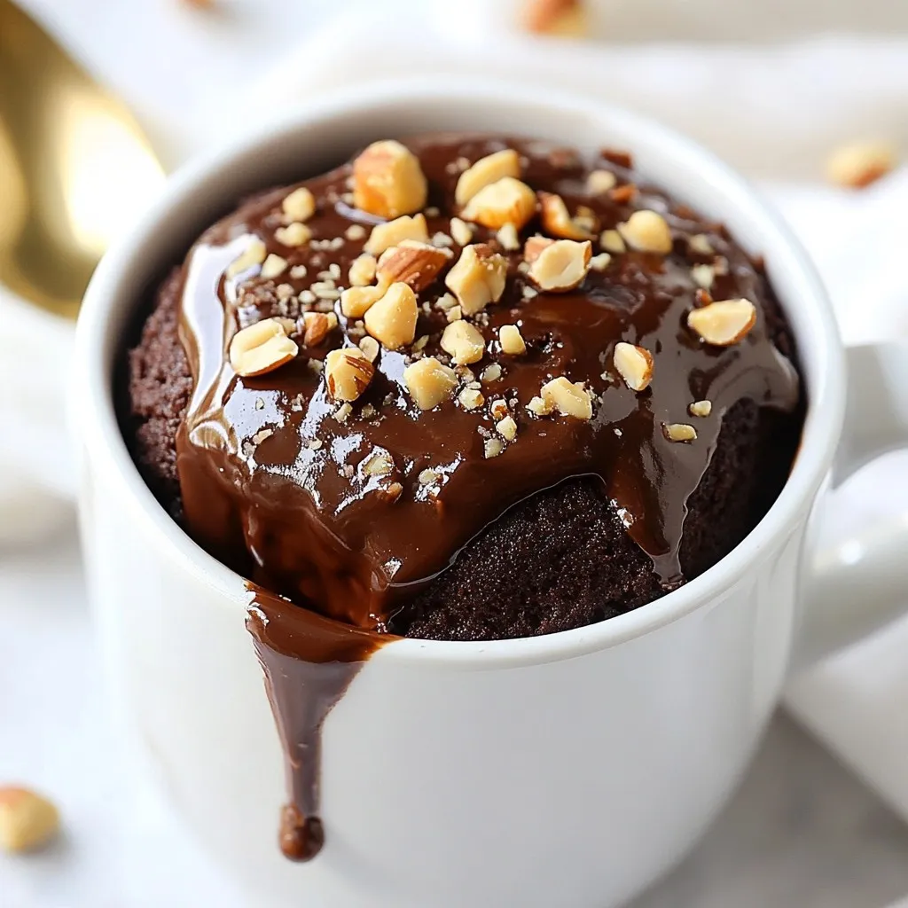 Chocolate Hazelnut Mug Cake Delight in Minutes