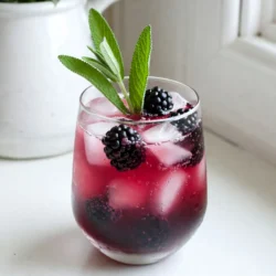 - 1 cup fresh blackberries - 5-6 fresh sage leaves - 2 tablespoons honey (or agave syrup for vegan option) - 1 tablespoon fresh lemon juice - Sparkling water - Ice cubes - Extra blackberries and sage leaves for garnish Gathering the right ingredients is key for a tasty mocktail. You want fresh blackberries. They should be plump and juicy. The sage leaves add a nice herbal touch. Pick leaves that are bright green. Honey or agave syrup gives sweetness. Lemon juice brings a bit of tang. Sparkling water makes this drink fizzy and fun. Ice cubes keep your drink cool and refreshing. Finally, don&rsquo;t forget extra blackberries and sage leaves for garnish. They make your drink look beautiful. Enjoy the vibrant colors and flavors! {{ingredient_image_1}} - Muddling Blackberries and Sage Start by taking your fresh blackberries and sage leaves. Place them in a sturdy glass or cocktail shaker. Use a muddler or the back of a spoon to gently smash them. You want to break the blackberries so their juice comes out. The sage should release its lovely scent. This process mixes the flavors well. - Incorporating Honey and Lemon Juice Next, add two tablespoons of honey to the muddled mixture. If you want a vegan option, use agave syrup. Then, squeeze in one tablespoon of fresh lemon juice. Muddle this mix again. This step ensures all the sweet and tart flavors blend perfectly. - Filling the Glass with Ice Now, it's time to fill your glass with ice cubes. Use enough ice so the glass is nice and cold. This will help keep your drink refreshing. - Stirring to Combine Pour sparkling water over the ice. Fill the glass to your desired level. Use a spoon to stir gently. This mixes the muddled blackberry and sage with the sparkling water. Taste it and add more honey if you want it sweeter. - Straining into Serving Glass After mixing, strain the drink into a serving glass filled with ice. This will help filter out some solid bits. You want just the right amount of flavor. - Garnishing the Drink For a beautiful finish, garnish your drink with extra blackberries and a sprig of sage. This not only looks nice but adds a bit of extra aroma too. Enjoy your Blackberry Sage Smash Mocktail! Adjusting Sweetness with Honey You can change the sweetness of your drink. Start with two tablespoons of honey. If you want it sweeter, add more. Honey gives a nice, floral taste. You can also use agave syrup if you prefer a vegan option. This sweet touch balances the tartness of blackberries. Choosing Fresh Ingredients Fresh ingredients make a big difference. Look for ripe blackberries; they should be firm and bright. Fresh sage leaves should smell strong and earthy. The better your ingredients, the better your drink will taste. Always choose the freshest options you can find. Best Glassware for Serving Use clear glasses to show off the colors. A tall glass works well to showcase the layers. The sparkling water will make your drink look even more inviting. You can also use mason jars for a fun, rustic look. Creative Garnish Ideas Garnishing adds flair to your drink. Use whole blackberries for a pop of color. A sprig of sage on top looks classy and adds more aroma. You could even add a lemon slice on the rim for a bright touch. These small details make your mocktail stand out. Pro Tips Use Ripe Blackberries: Ensure your blackberries are ripe for the best flavor; they should be plump and sweet. Fresh Sage Matters: Use fresh sage leaves instead of dried for a more aromatic and vibrant flavor. Adjust Sweetness: Taste the mixture before serving; you can adjust the sweetness by adding more honey or lemon juice as needed. Chill Your Glasses: For a refreshing experience, chill your serving glasses in the freezer for a few minutes before pouring the mocktail. {{image_2}} You can change the taste of your Blackberry Sage Smash Mocktail with fun additions. - Adding Seasonal Fruits: Try mixing in other fruits. Strawberries or raspberries work great. They add color and taste. Slice them up and muddle them with the blackberries. You can even use citrus fruits like oranges for a zesty kick. - Incorporating Different Herbs: While sage shines here, other herbs can add magic too. Basil or mint can change the flavor. These herbs can make your drink fresh and bright. Just crush them with the blackberries as you muddle. Want a frozen treat? You can blend this mocktail into a slushie, and it&rsquo;s easy. - Blending with Ice: After muddling your ingredients, toss everything into a blender. Add a cup of ice and blend until smooth. This makes a refreshing drink for hot days. - Adding Fruit Puree: For an extra fruity flavor, add fruit puree. You can use any fruit you like, such as peach or mango. Just blend it in with the other ingredients for a unique twist. These variations keep your mocktail fresh and exciting. Enjoy trying new flavors with each sip! Keeping Ingredients Fresh: To keep your blackberries fresh, store them in the fridge. Place them in a bowl and cover lightly with plastic wrap. Avoid washing them until you're ready to use them. Sage leaves can last in the fridge too. Wrap them in a damp paper towel and place them in a bag. This keeps them crisp and green. Preparing in Advance: You can prep some of the ingredients ahead. Muddle the blackberries and sage a few hours before serving. Store the mixture in a sealed container in the fridge. Just remember to add the sparkling water right before serving. This keeps it bubbly and fresh. How to Store Leftover Mixture: If you have leftover mocktail, store it in a sealed jar. Keep it in the fridge for a cold drink later. Do not add ice to the jar. Ice will melt and water down your drink. Duration for Best Taste: Enjoy your leftover mocktail within two days for the best taste. After that, the flavors may change. The blackberries can lose their fresh taste, and the sage might become bitter. Always check the smell and taste before serving again. Yes, you can prepare the base in advance. Muddle the blackberries and sage, then mix in the honey and lemon juice. Store this mixture in the fridge for up to a day. When you&rsquo;re ready to serve, simply add ice and sparkling water. This keeps the drink fresh and bubbly. If you lack fresh sage, try mint or basil instead. Both herbs add a nice flavor. You can also skip the herbs for a simpler drink. The blackberries will still shine without them. Absolutely! This mocktail is great for kids. It has no alcohol, just fresh ingredients. The sweetness from the honey and the fizz from the sparkling water make it fun and tasty. Kids will love the vibrant color and fruity flavor. We covered how to make a fun and tasty mocktail using fresh ingredients like blackberries and sage. You learned step-by-step instructions for preparing, mixing, and serving your drink. I shared tips for perfecting flavors and fun presentation ideas. Remember, you can try different fruits or herbs for new tastes. Store any leftovers the right way to keep them fresh. Enjoy creating your own unique mocktail!